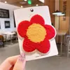 EU53 Clipes de BB de lã em formato de coração de menina fofa Estilo Japonês e Coreano Clipe de celebridade da internet Adorno de cabeça Grampo de cabelo Grampo de urso Grampo de flor