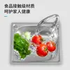 Lavatório Simples Engrossado de Aço Inoxidável para Cozinha Doméstica, Cuba Única com Suporte, Cuba Única Grande para Lavar Louça