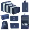 Bolsa de almacenamiento para viajes transfronterizos, set de neceser, bolsa de almacenamiento organizadora de ropa para equipaje de siete piezas, bolsa de almacenamiento de viaje
