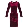 2022ebay AliExpress Comércio exterior Europeu e Americano Veludo coreano WISH vestido envelope de veludo de seda dourada de manga longa
