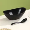 Tazón de Plástico para Comida Creativo Tazón Yuanbao Tazón para Ensalada Fruta Tazón para Dumplings Wontons Hogareño Gran Capacidad Tazón para Ramen Tazón para Fideos