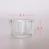 Suporte para Vela de Vidro com Cera Espessa de Listras Verticais, Pequena Capacidade, Suporte para Cera de Aromaterapia, Recipiente de Fragrância para Quarto, Enfeites, Cor Pode Ser Feita