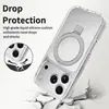 Adecuado para Apple iPhone 17/18 Pro: funda de teléfono magnética transparente con soporte plegable, que proporciona cobertura total y protección contra caídas