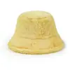 Chapéu de pescador de pelúcia em cores vibrantes para outono e inverno, quente e à prova de frio, versátil, moderno, casual, com toque de alta qualidade, faz o rosto parecer menor