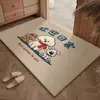 Tapete de Entrada Estilo Desenho Animado Absorvente de Água e Resistente a Manchas Antiderrapante Entrada Linho Lama de Diatomáceas Tapete de Piso Pode Ser Cortado no Tapete de Piso da Porta de Entrada