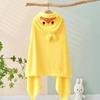 Poncho Infantil de Coral Fleece de Alta Densidad al por Mayor, Toalla Capa con Capucha Suave y Absorbente para Baño de Bebé, Dropshipping Disponible