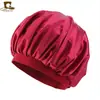 Sombrero Redondo de Satén de Ala Ancha Gorro de Noche tipo Seda Gorro de Maquillaje para Salón de Belleza TJM-405C