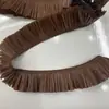 Encaje de Flecos de Rafia Natural de 3 cm, Tira de 2,1 m, Piezas para Decoración de Ropa Hecha a Mano, Materiales para Manualidades