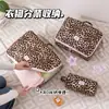 Bolsa de Almacenamiento con Estampado de Leopardo para Mujer, Esencial de Viaje, Neceser de Gran Capacidad, Bolsa de Maquillaje, Portátil, Impermeable, Organizador de Equipaje para Viajes de Negocios