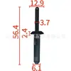 Rebite de nylon para carro, forro, sobrancelha da roda, prego de cavalo-marinho, fivela, rebite de plástico, fixador de para-choque preto