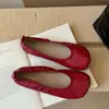 Zapatos vintage de imitación de pezuña de cerdo con punta dividida para mujer, zapatillas planas de corte bajo sin cordones tipo ballet