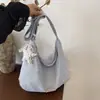 2026 Nova Bolsa Feminina Transfronteiriça Versão Coreana Bolsa de Ombro Transversal de Bolinhas Bolsa Tote Grande Capacidade para Estudante e Trajeto