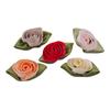 Cinta de Satén Certificada Oeko-Tex Meisiyuan con Flores de Tulipán, Encaje de Cinta de 3 cm Accesorios para Ropa en Stock