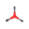 Herramienta de reparación de bicicletas herramienta de tres puntas tipo Y llave Allen 4/5/6mm llave con mango rojo