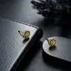 Pendientes de Racimo Completamente Diamantados de Nuevo Estilo Transfronterizos para Hombres, Modernos y Versátiles, Pendientes de Flor de Iris de Alta Gama en Forma de Cruz para Mujeres