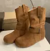 Botines Retro de Aumento de Altura para Mujer 2026 Otoño Invierno Nuevos Feos Lindos Suela Gruesa Acumulada Botas Martin Birkenstock Botas Vaqueras Occidentales
