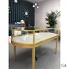 Vitrine de balcão para joias formato especial dourado com diamantes e contas de vidro loja de joias armário de joias loja de antiguidades armário de joias dourado com diamantes