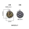 Plata de Ley S925 Incrustada con Cobre Pasado y Presente Colgante Zakhiram Accesorios DIY Cuerda Trenzada a Mano Collar Pulsera Wenwan