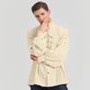 Roupas Masculinas Mais Vendidas da Amazon, Tops de Pirata Medieval, Camisas de Manga Longa, Roupas Formais de Alta Qualidade, Vestuário de Comércio Exterior