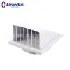 Cubierta exterior de plástico PVC a prueba de viento a prueba de lluvia a prueba de insectos para ventilador de extracción de cocina salida de ventilador de extracción campana de extracción cuadrada