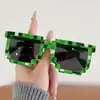 Nuevas gafas de mosaico, gafas de sol secundarias, gafas de sol de píxeles con personalidad de mi mundo, venta directa de fábrica