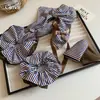 Diademas de Tela Rayadas Retro Japonesas y Coreanas de Doble Capa, Coleteros Exquisitos de Alta Gama, Accesorios para el Cabello Versátiles de Moda para Otoño e Invierno para Mujeres