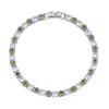 Pulseira Colorida de Camada Única com Zircônia Olho Grego, Design Ins Europeu e Americano, Joia de Strass