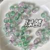 Miçangas de Vidro Gradiente Duas Cores Flor Cristal Floco de Neve Rachadura de Gelo Explosão Presente Joia Pulseira Acessórios Colar Material