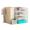 Organizador de archivos de escritorio, estante de almacenamiento para escritorio de oficina, caja de almacenamiento para carpetas, portadocumentos, estantería de documentos multicapa
