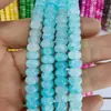 Cuentas de Ábaco Teñidas al Agua de 8x5 mm, Cuentas de Vidrio que No se Desvanecen, Cuentas Sueltas de Vidrio, Materiales para Joyería de Pulseras, Venta al por Mayor para Manualidades con Cuentas