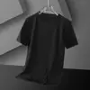 Camiseta interior ligera de verano para hombre, seda de hielo, manga corta, color liso, cuello redondo, corte holgado, elástica, secado rápido, camiseta casual