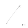 Aguja de 3-16 con cabeza de hilo oculto de lengüeta aguja de ganchillo de tres vías herramienta de perforación para pulsera de cuentas de Buda aguja de ganchillo con lengüeta para suéter