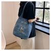 Primavera e Verão Nova Bolsa Corduroy Artística Feminina Bolsa de Ombro Estilo Universitário Bolsa Estudantil Corduroy Bolsa Feminina da Moda