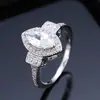 Anillos de Cobre Puro con Circonita Cúbica Transfronterizos Europeos y Americanos para Mujer, Exquisitos Regalos para Enamorados, En Stock, Venta Directa del Fabricante