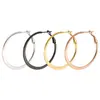 Aretes Planos de Acero de Titanio, Acero Inoxidable 316L Color Plata Liso, Moda Europea y Americana Simple, Estilo Transfronterizo de Alta Gama, Diseño Único