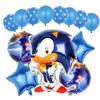 Balão do Sonic the Hedgehog 18 polegadas Balão Sonic Menino Desenho Animado Tema de Jogo Festa Aniversário