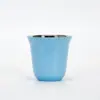 Acero Inoxidable 304 Copa Pequeña de Vino Doble Capa Mini Taza de Café Doméstica 80ml Taza de Té Interior Pulida a Espejo