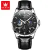 Reloj Marca Oulisi para Estudiantes de Secundaria, con Sol, Luna y Estrellas, Reloj de Cuarzo para Niños, Reloj para Hombre para Estudiantes Varones