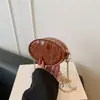 Bolso de hombro cruzado elegante con patrón de cocodrilo, moda única, hermoso, moderno, cadena brillante, ovalado, primavera-verano 2026