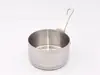 Taza de Salsa Gruesa Estilo Americano Personalizada de Acero Inoxidable 304 con Asa Plato para Mojar Pollo Frito Occidental Taza para Salsa de Bistec