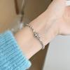 Pulseira de Cruz de Diamante Estilo Retrô Personalizada para Mulheres Estilo Ins Moda Nicho Hip-Hop Versátil Moda Joia de Casal