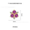 Joyería para Piercing de Guangdong F136 Aleación de Titanio Chapado en Platino Flor de Seis Pétalos Zirconia Clavo para Hélice de Oreja Joyería para Piercing de Grado de Implante