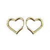 Pinzas para Orejas Únicas con Forma de Corazón Grande Exagerado Color Dorado, Pendientes de Estilo Vintage Nuevos, Artículos de Regalo, Accesorios para Orejas Minimalistas de Nicho al por Mayor