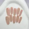 Pegatinas para Uñas de Corazón Cromado Color Nude con un Toque de Lujo, Realzan el Cutis, 30 Piezas Esmalte en Gel para Uñas en Spray