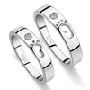Anillo Liso Casual y de Alta Gama Joyería Huellas Abiertas Par de Anillos Estilo K de Amor Huellas Anillo de Pareja Joyería para Manos Fabricante