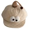 Chapéu de Bebê Desenho Animado Fofo Outono e Inverno Quente à Prova de Vento de Veludo Cotelê com Aba Boné de Beisebol para Meninos e Meninas de Poucos Meses