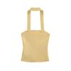 Chaleco de Punto de Otoño Temprano sin Costuras con Cuello Halter y Tirantes Anchos para Mujer, Sin Restricciones, Cómodo y Versátil como Prenda Exterior y Capa Base Interior