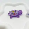 Adornos luminosos de tortuga de color de dibujos animados accesorios lindos de resina para bricolaje paisajismo de micro paisajismo decoraciones de tortugas pequeñas