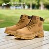 Botas de Pisar para Mujer 2025 Nuevas de Primavera Populares Estilo Británico Zapatos de Mujer Botas Cortas de Senderismo Suela Gruesa Ropa de Trabajo Botas de Ruibarbo