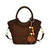 2026 Nova Bolsa Saco Retro de Veludo Fosco Design de Nicho Feminino Decoração de Miçangas Bolsa de Mão Ombro Transversal